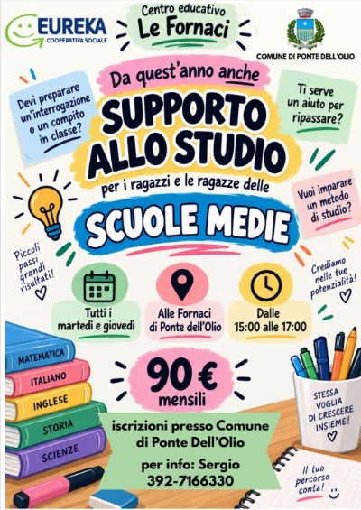 locandina supporto allo studio